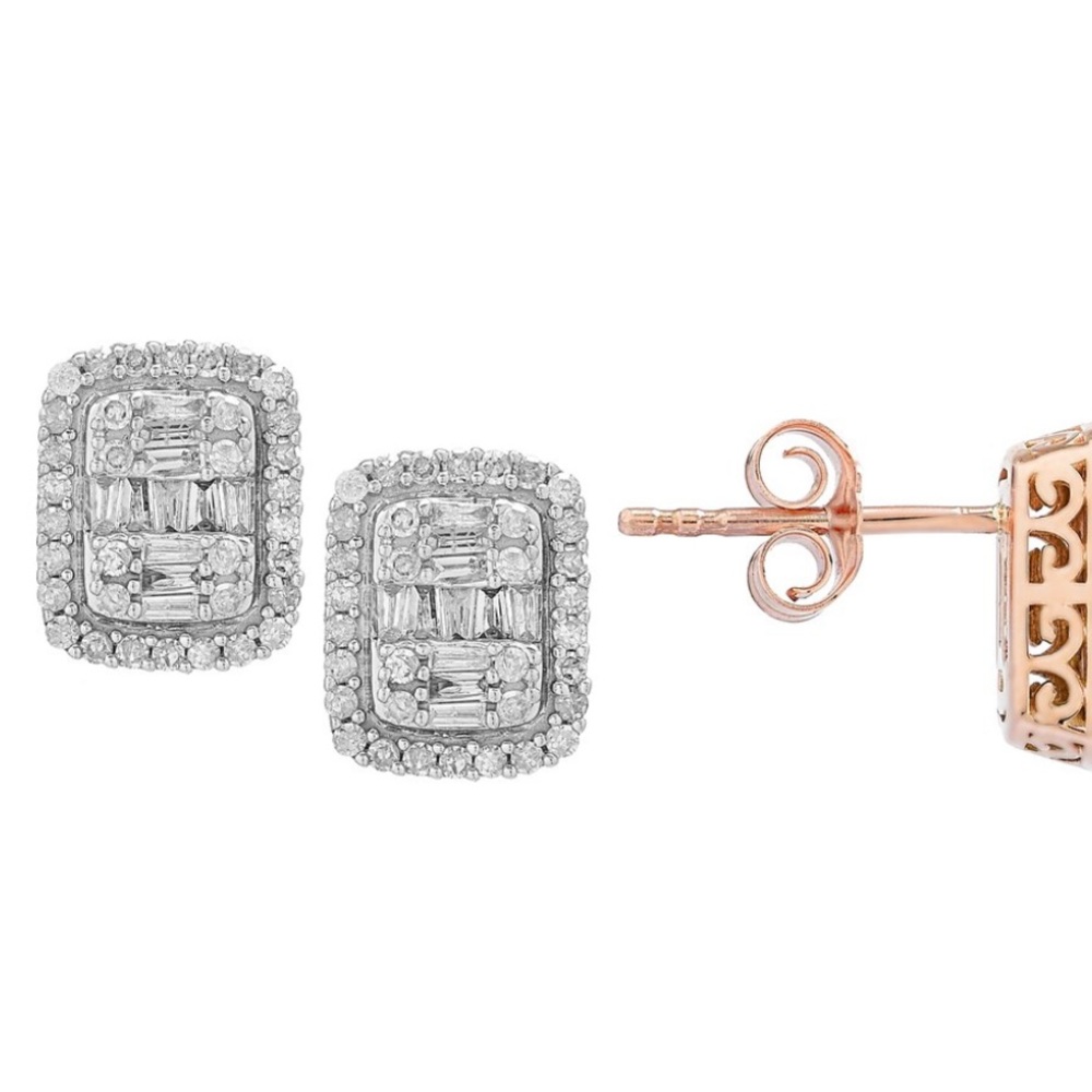 14K Gold .50ctw Diamond Earrings